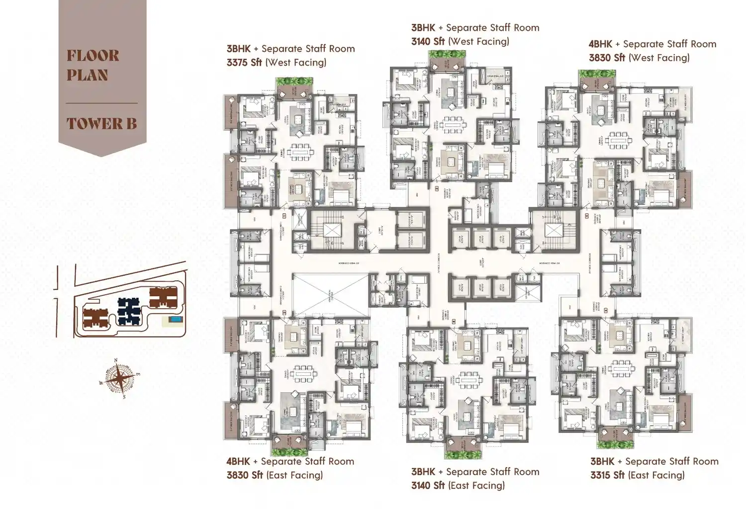 1 BHK floor plan for Shapoorji Pallonji Dahisar
